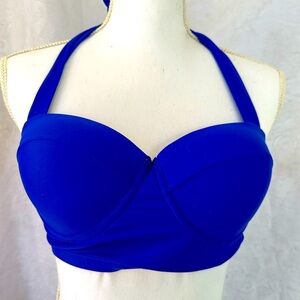 Bright blue bathing suit top size XL